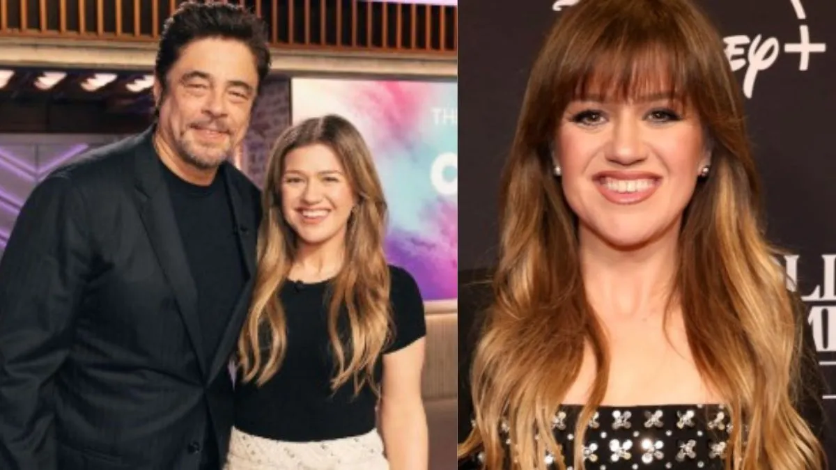 Benicio del Toro Kelly Clarkson bathtub interview : Kelly Clarkson Playfully Scolds Audience After Benicio del Toro Bathtub Scene Gets Too Suggestive